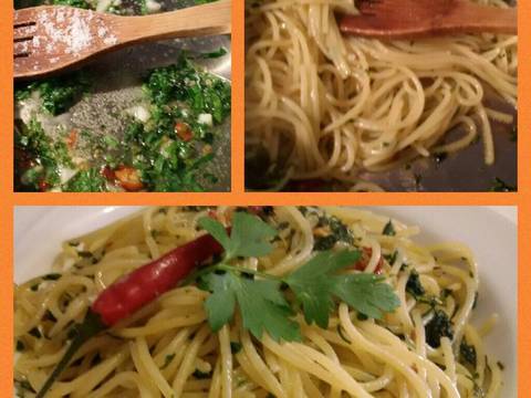 Spaghetti Aglio Olio Peperoncino recipe step 1 photo