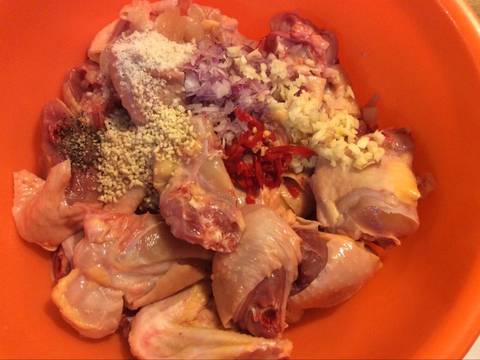 Gà Sơn tây chui vào bưởi xanh Cần thơ recipe step 2 photo