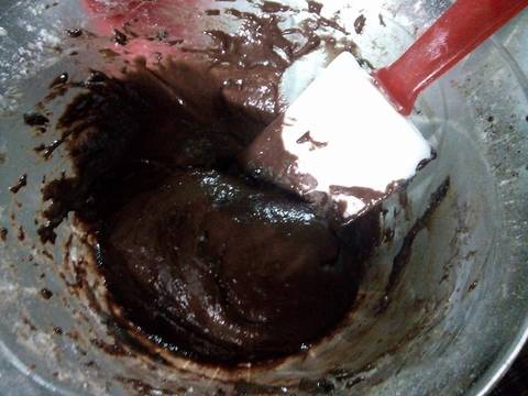 Bánh muffin chocolate bước làm 4 hình