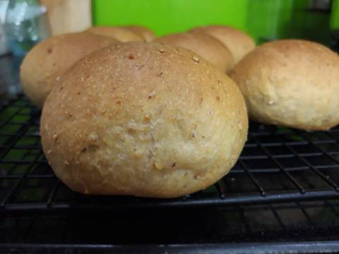 Bánh mì mềm nguyên cám - Buger Bun recipe step 9 photo