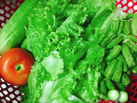#eatclean - Salad thập cẩm sốt tương mè recipe step 1 photo