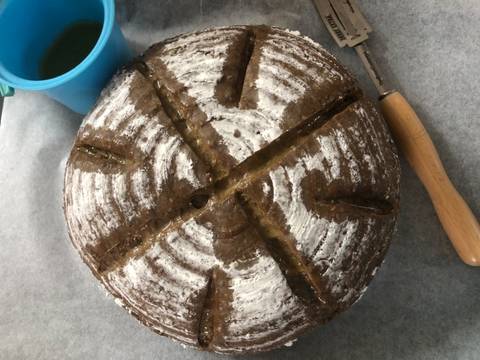 Bánh mỳ đen làm từ men nở tự nhiên (Natural Yeast Rye Bread) recipe step 5 photo
