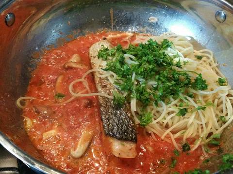 Nấm & Cá hồi Spaghetti recipe step 6 photo