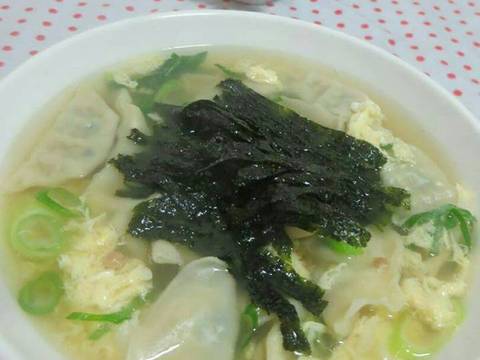 Súp Sủi Cảo 만두국 recipe step 9 photo