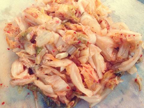 Canh kimchi nấm đậu recipe step 1 photo