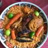 riz avec du poisson un poulet sa recett un paget deu riz avec tu le légumes y citron vert un perjim un carotte olive y un cuillère deu sel trois tomate avec poivre verte poivre noir un cuillère trois verres d'eau un kilos deu poisons