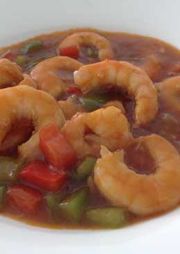 Crevettes et légumes à la sauce chinoise