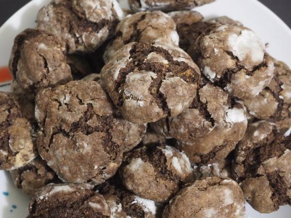 Crinkles au chocolat (biscuits de Noël)