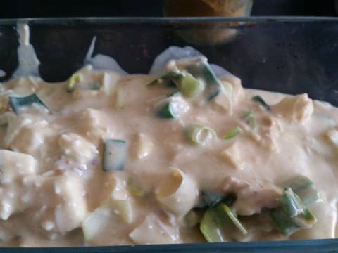 Cake aux poireaux, aux noix, au fromage de chèvre avec une pointe de curry !