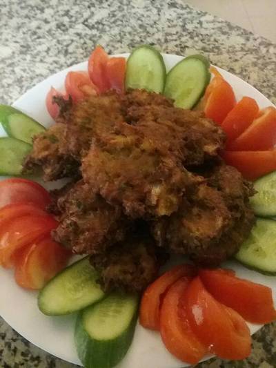 عجة بالخضار مقلية