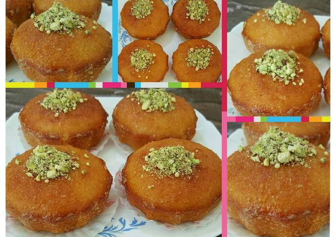 بسبوسة بقالب الكب كيك