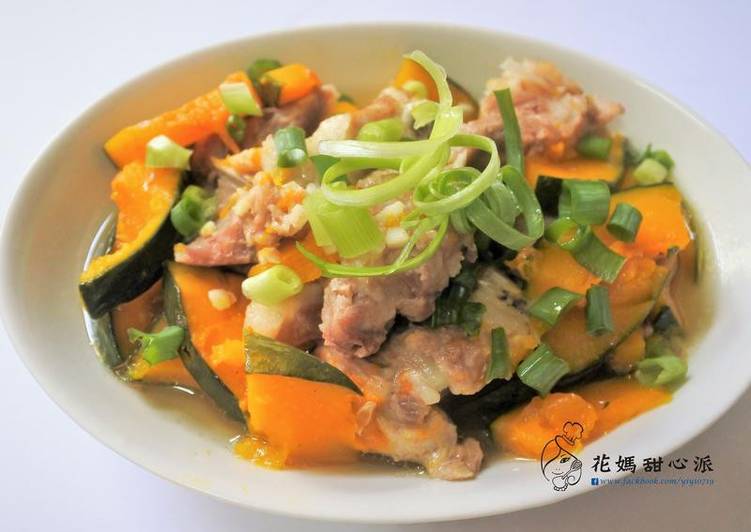 
  南瓜蒸排骨
