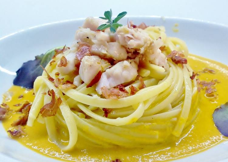 Ricetta Linguine Allo Zenzero Con Filetto Di Pesce Persico E Salsa