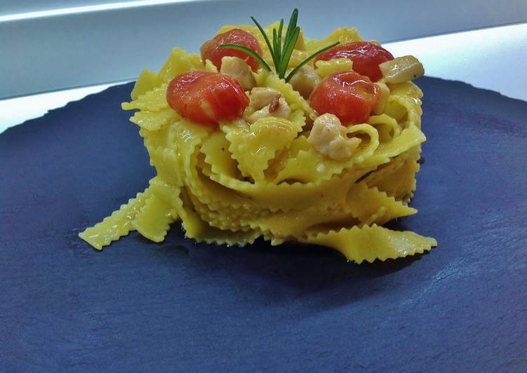 Ricetta Frastagliate Alluovo Con Pescespada Crema Di Melanzane E
