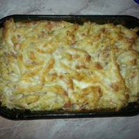 Rakott sonkás penne
