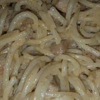 Fokhagymás-csirkés spagetti