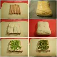 Hotdog leveles tésztában