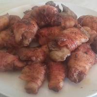 Csirkemáj baconbe tekerve
