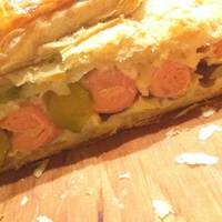 Hotdog leveles tésztában