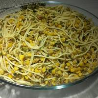 Fokhagymás-csirkés spagetti