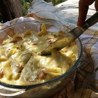 Rakott sonkás penne