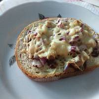 BBQ csirkés melegszendvics