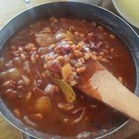 Hagymás bab recept Bud Spencer módra