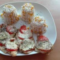 Mozzarellás paradicsomos (caprese) csirkemell