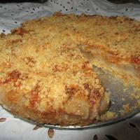 Fügés-körtés morzsasüti