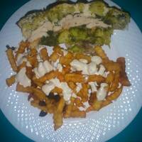 Tepsis csirkemell recept karfiollal