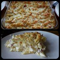 Rakott sonkás penne