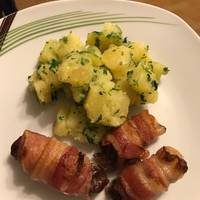Csirkemáj baconbe tekerve