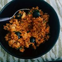 Csirkés bulgur egytálétel
