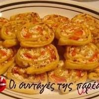 Ρολάκια σφολιάτας με τυρί