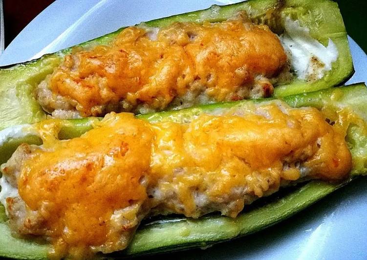 Рецепт кабачок и куриный фарш лодочки — pic 5