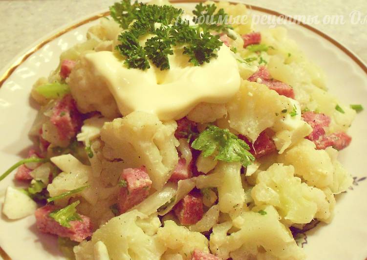 рецепт салата с цветной капустой яйцами колбасой рецепт салата с цветной капустой яйцами колбасой
