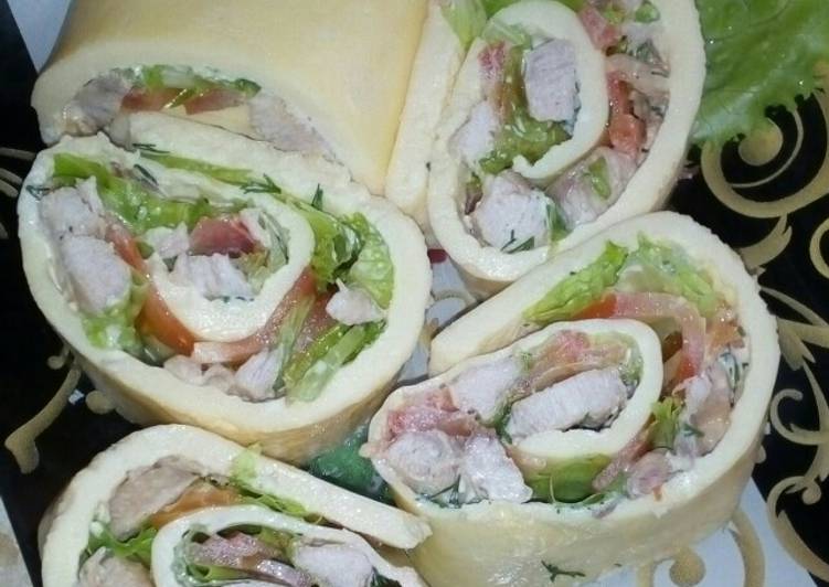 Яичные рулетики с начинкой - пошаговый рецепт с фото на Повар.ру Яичные рулетики с начинкой - пошаговый рецепт с фото на Повар.ру