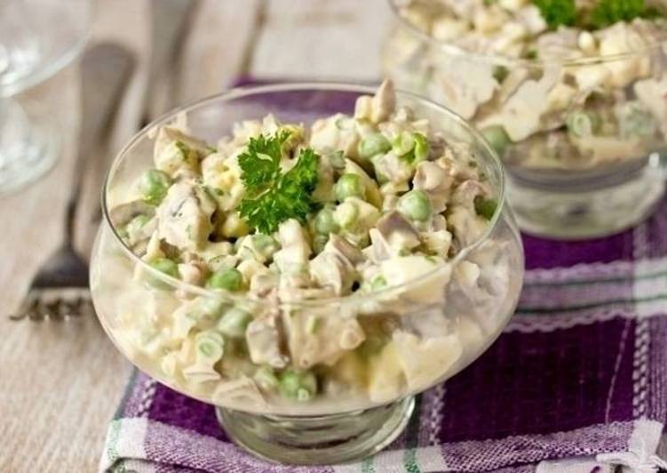 Салат из горошка кукурузы и оливок