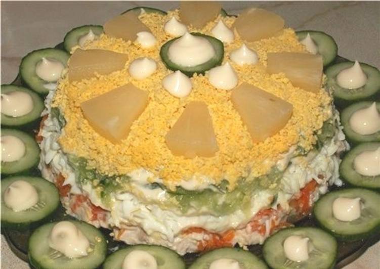 салат из курицы с ананасом рецепт огурцом салат из курицы с ананасом рецепт огурцом