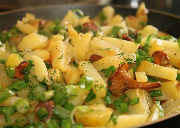как приготовить лисички с картошкой как приготовить лисички с картошкой