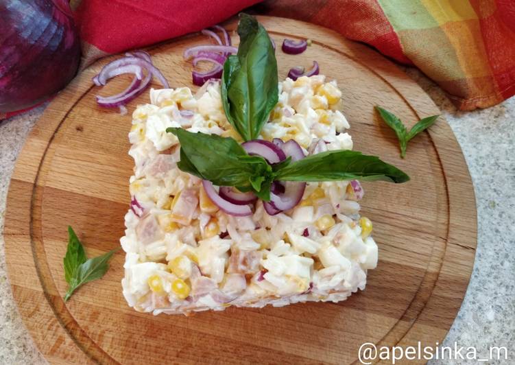 Салат из копченой курицы с рисом - полезные рецепты. Как правильно приготовить салат из копченой курицы с рисом картинки Салат из копченой курицы с рисом - полезные рецепты. Как правильно приготовить салат из копченой курицы с рисом картинки