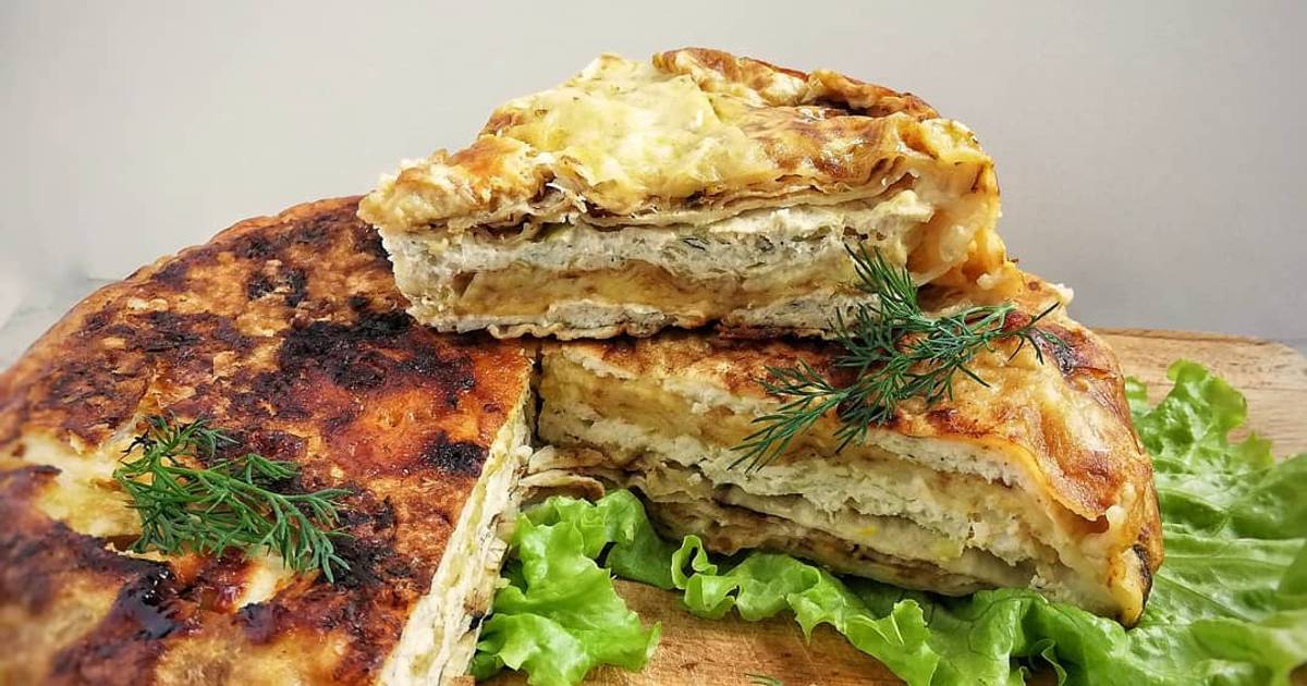 Легкий куриный пирог запеканка в мультиварке