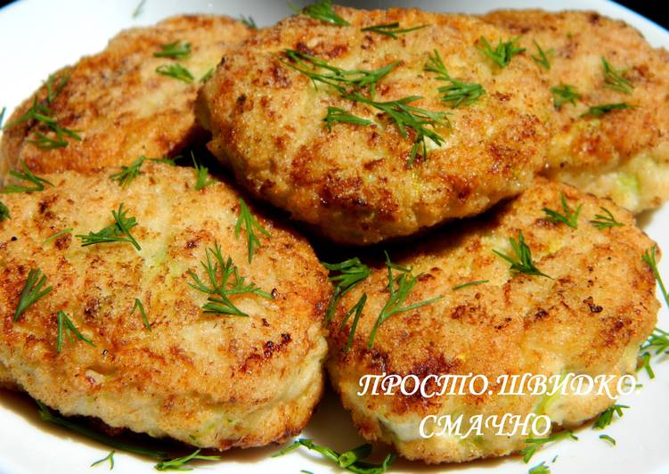 Котлеты из курицы кабачком в духовке — 2