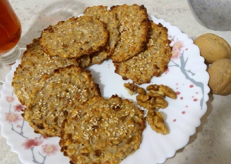 Овсяное печенье с грецким орехом, пошаговый рецепт с фото картинки Овсяное печенье с грецким орехом, пошаговый рецепт с фото картинки