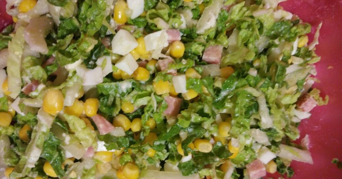 Салат с пекинской капусты и колбасой 45 пошаговых