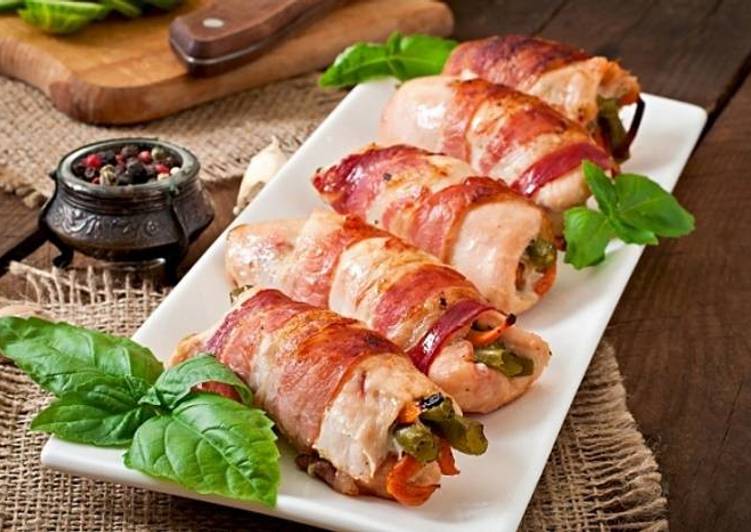 Куриные рулетики в беконе - пошаговый рецепт с фото на Повар.ру новые фото Куриные рулетики в беконе - пошаговый рецепт с фото на Повар.ру новые фото