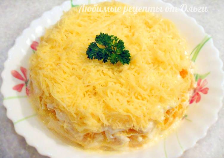 Салат из сыра и яблок рецепт