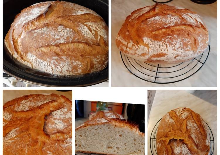ДеревенÑкий хлеб 🥖 без замеÑа recipe main photo