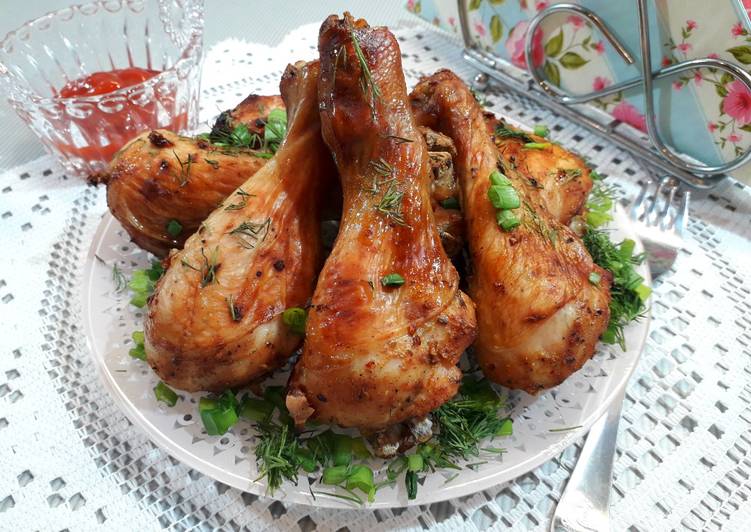 Куриные ножки под маринадом в духовке