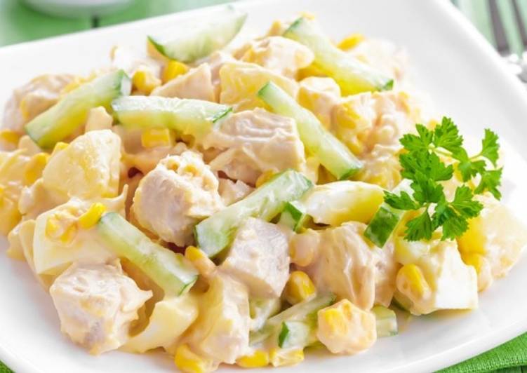 салат с ананасами и огурцом рецепт салат с ананасами и огурцом рецепт